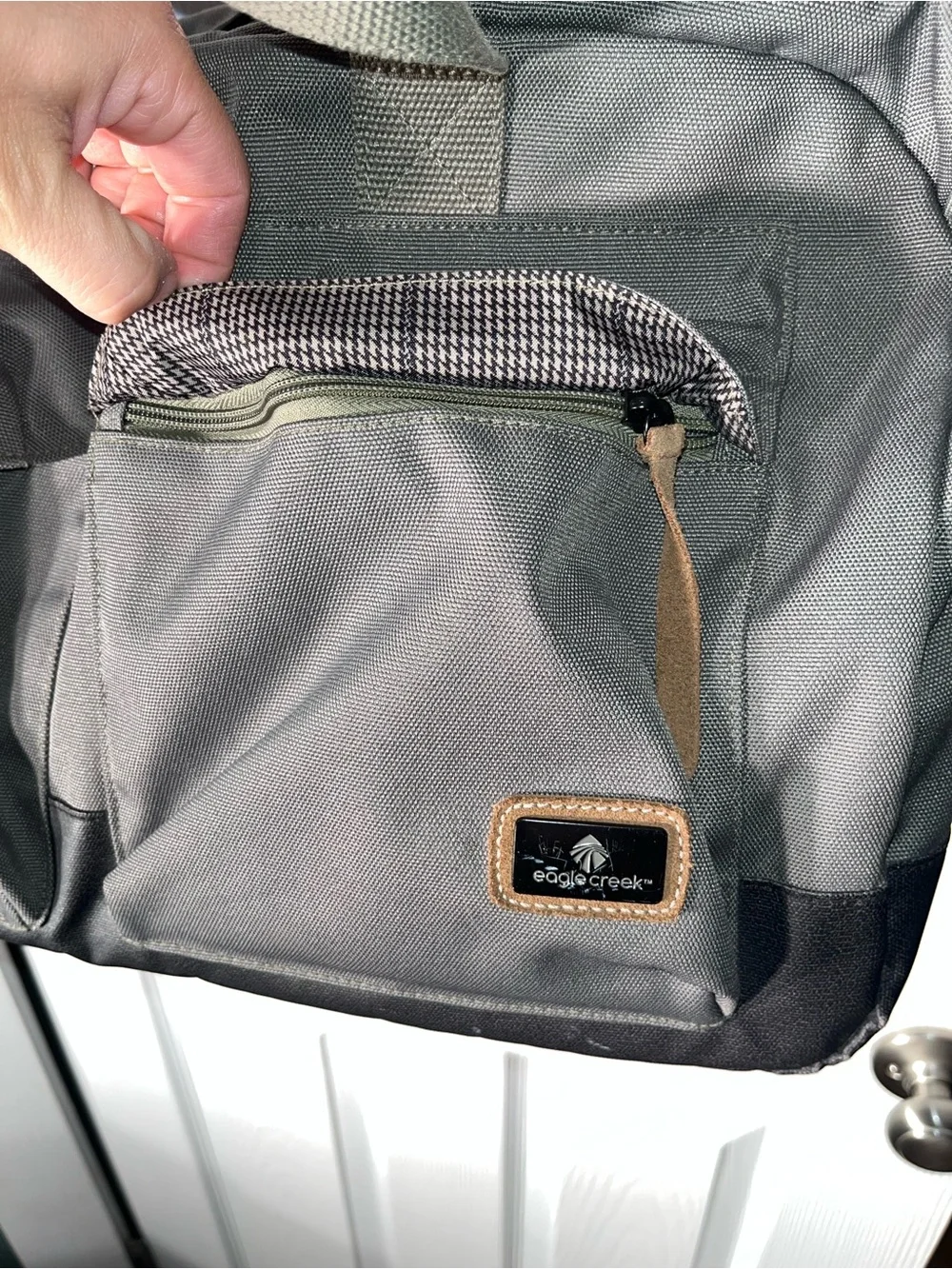 Eagle Creek Carry On Duffle Weekender CorDura Fabric Green Gray